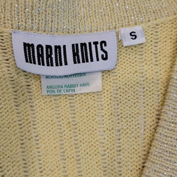Marni Knits Vintage Angora Yellow Sweater sz Small - Picture 8 of 13